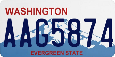 WA license plate AAG5874