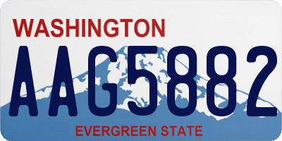 WA license plate AAG5882