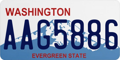 WA license plate AAG5886