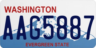WA license plate AAG5887