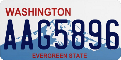 WA license plate AAG5896