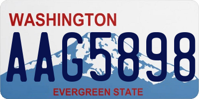 WA license plate AAG5898