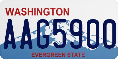 WA license plate AAG5900