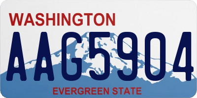 WA license plate AAG5904