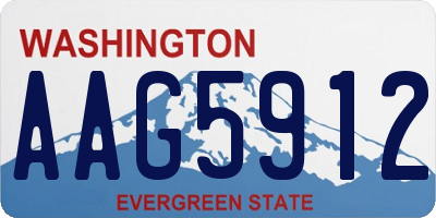 WA license plate AAG5912