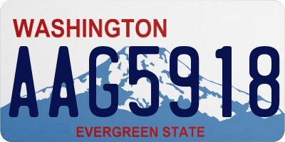 WA license plate AAG5918