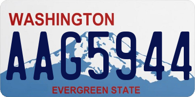 WA license plate AAG5944