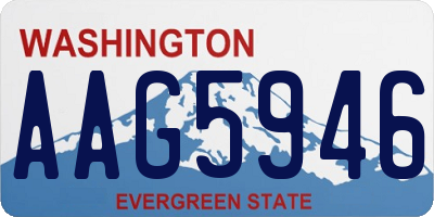 WA license plate AAG5946