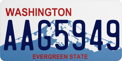 WA license plate AAG5949