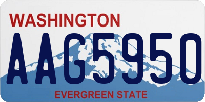 WA license plate AAG5950