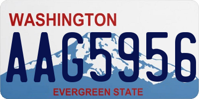 WA license plate AAG5956
