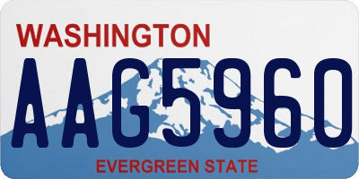 WA license plate AAG5960