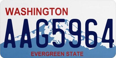 WA license plate AAG5964