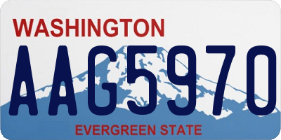 WA license plate AAG5970