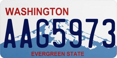 WA license plate AAG5973