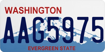 WA license plate AAG5975