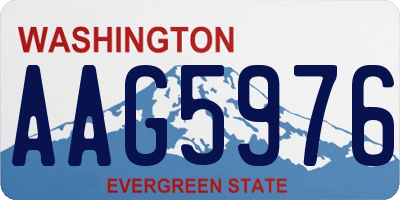 WA license plate AAG5976