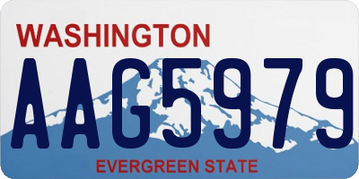 WA license plate AAG5979