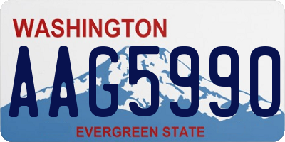 WA license plate AAG5990
