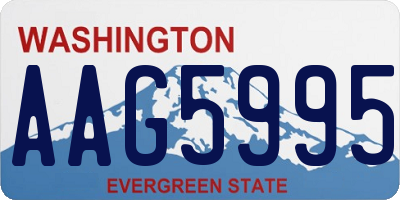 WA license plate AAG5995