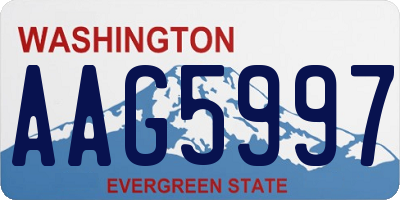 WA license plate AAG5997