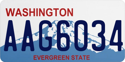 WA license plate AAG6034