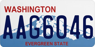 WA license plate AAG6046
