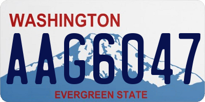 WA license plate AAG6047