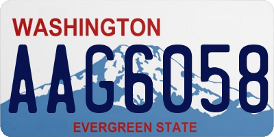 WA license plate AAG6058