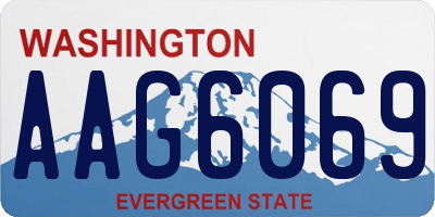 WA license plate AAG6069