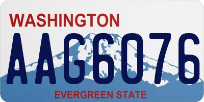 WA license plate AAG6076