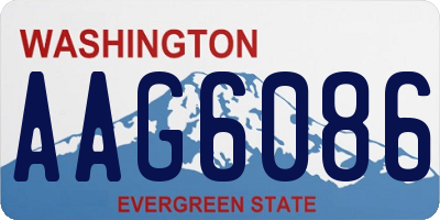WA license plate AAG6086
