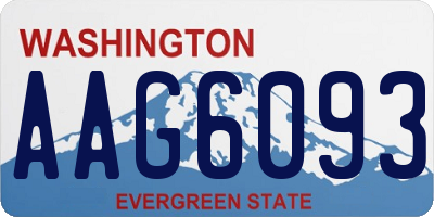 WA license plate AAG6093