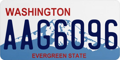 WA license plate AAG6096