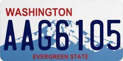 WA license plate AAG6105