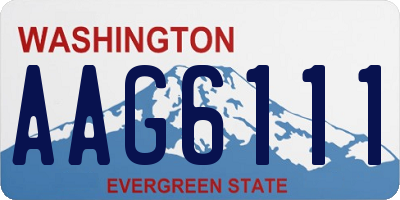 WA license plate AAG6111