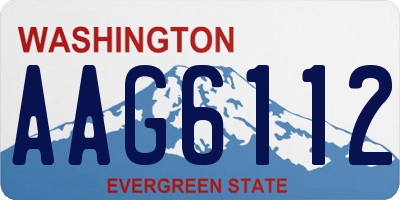 WA license plate AAG6112