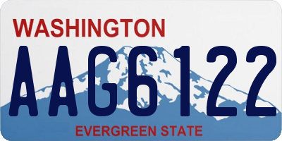 WA license plate AAG6122