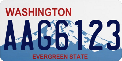 WA license plate AAG6123