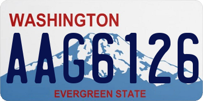 WA license plate AAG6126