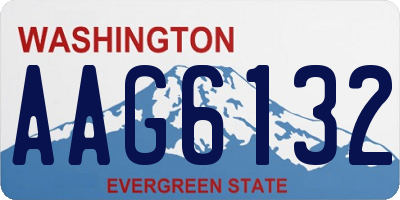 WA license plate AAG6132