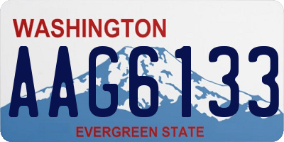 WA license plate AAG6133