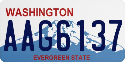 WA license plate AAG6137