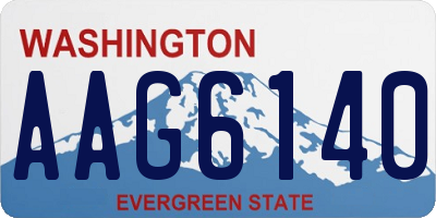 WA license plate AAG6140