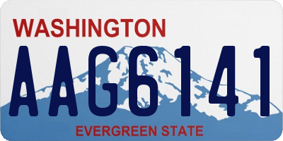 WA license plate AAG6141