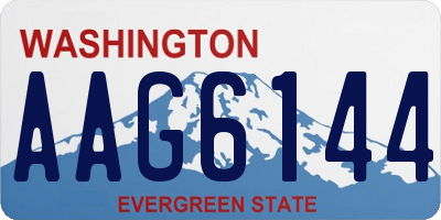 WA license plate AAG6144