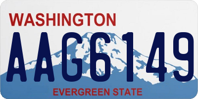 WA license plate AAG6149