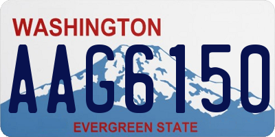 WA license plate AAG6150