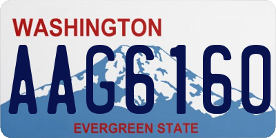 WA license plate AAG6160