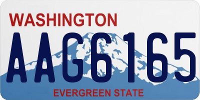 WA license plate AAG6165